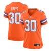 Terrell Davis Denver Broncos Nike Women's Mile High Collection 1977 Throwback Retired Player Game Jersey - Orange - Front View