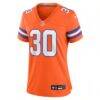 Terrell Davis Denver Broncos Nike Women's Mile High Collection 1977 Throwback Retired Player Game Jersey - Orange - Side View