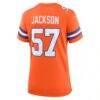 Tom Jackson Denver Broncos Nike Women's Mile High Collection 1977 Throwback Retired Player Game Jersey - Orange - Detail View