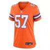 Tom Jackson Denver Broncos Nike Women's Mile High Collection 1977 Throwback Retired Player Game Jersey - Orange - Side View