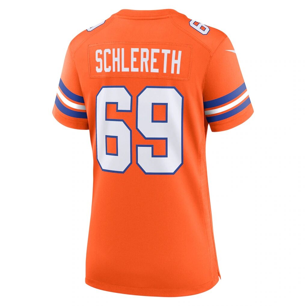 Mark Schlereth Denver Broncos Nike Women's Mile High Collection 1977 Throwback Retired Player Game Jersey