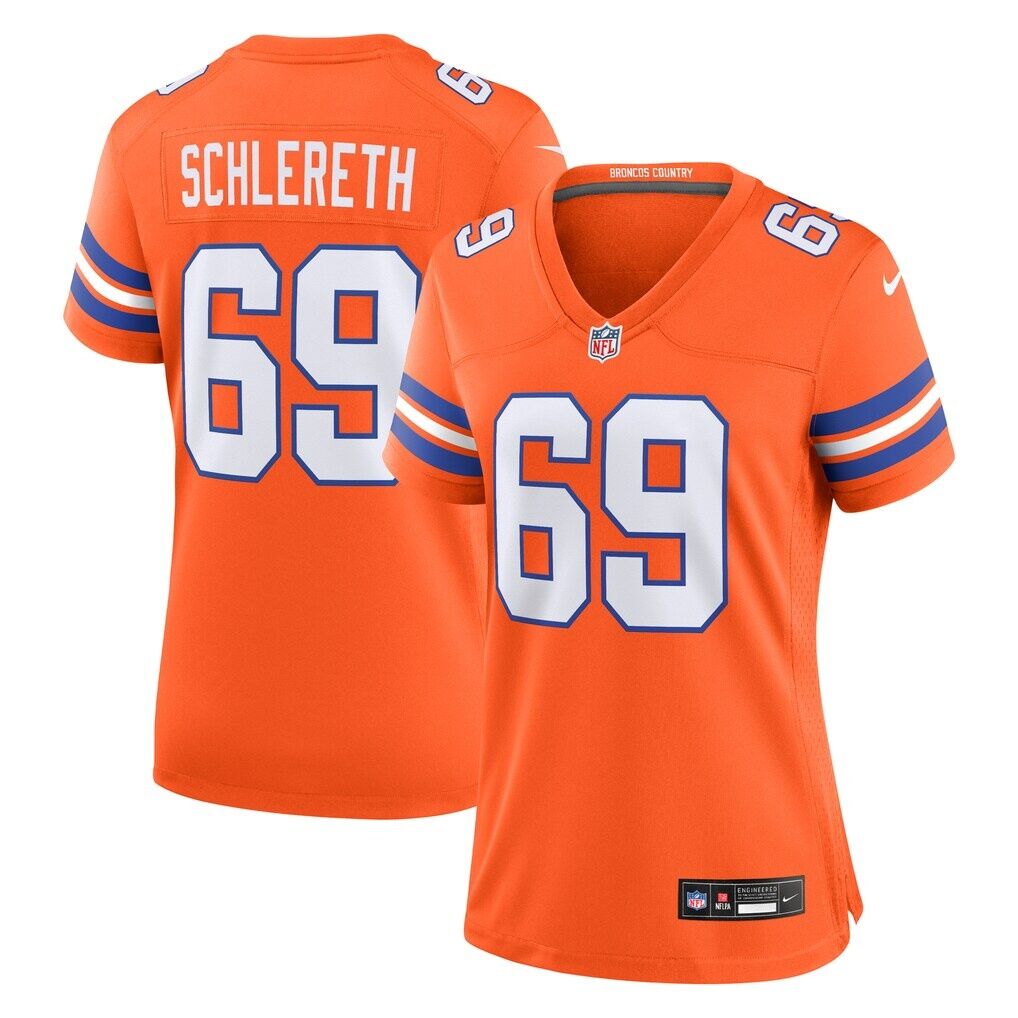 Mark Schlereth Denver Broncos Nike Women's Mile High Collection 1977 Throwback Retired Player Game Jersey