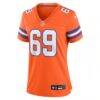 Mark Schlereth Denver Broncos Nike Women's Mile High Collection 1977 Throwback Retired Player Game Jersey - Orange - Side View
