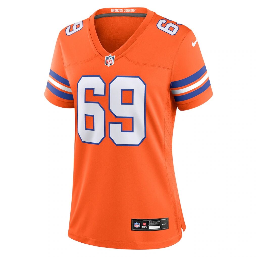 Mark Schlereth Denver Broncos Nike Women's Mile High Collection 1977 Throwback Retired Player Game Jersey