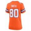 Rod Smith Denver Broncos Nike Women's Mile High Collection 1977 Throwback Retired Player Game Jersey - Orange - Detail View