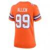 Zach Allen Denver Broncos Nike Women's Mile High Collection 1977 Throwback Player Game Jersey - Orange - Detail View