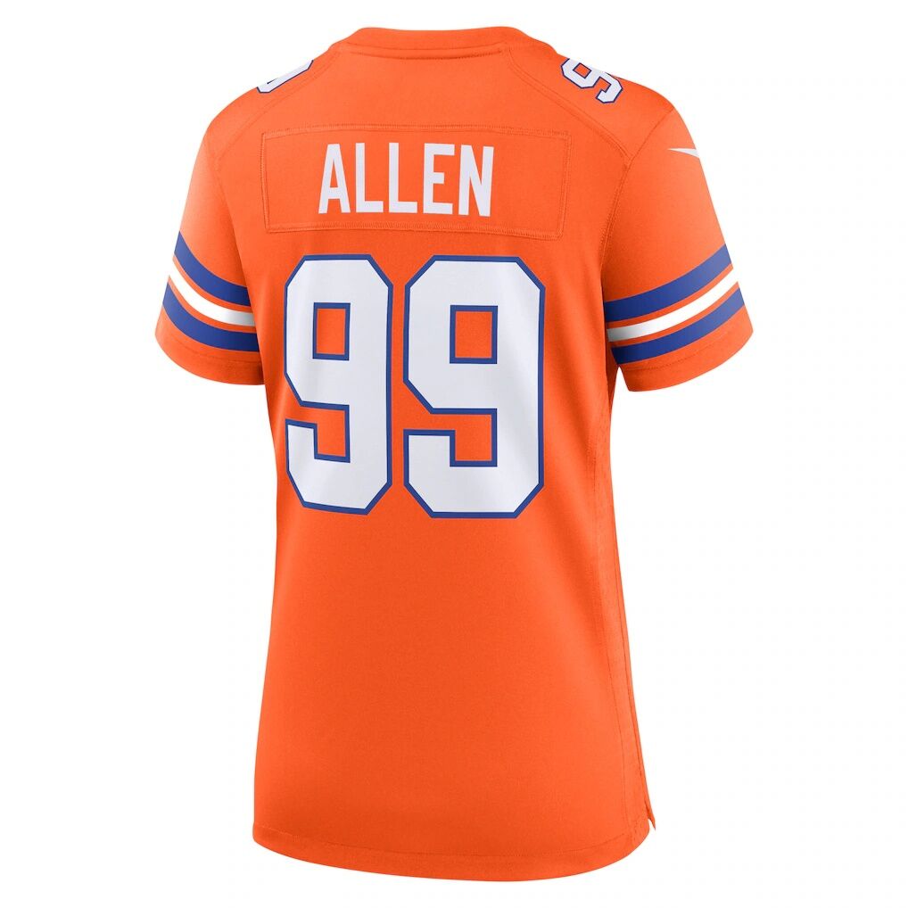 Zach Allen Denver Broncos Nike Women's Mile High Collection 1977 Throwback Player Game Jersey
