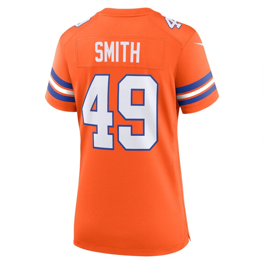 Dennis Smith Denver Broncos Nike Women's Mile High Collection 1977 Throwback Retired Player Game Jersey