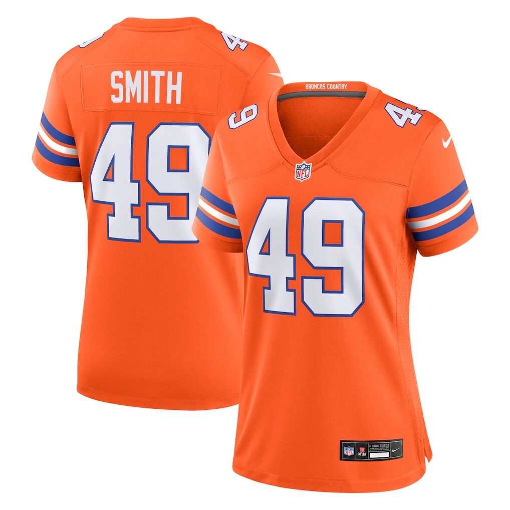 Dennis Smith Denver Broncos Nike Women's Mile High Collection 1977 Throwback Retired Player Game Jersey