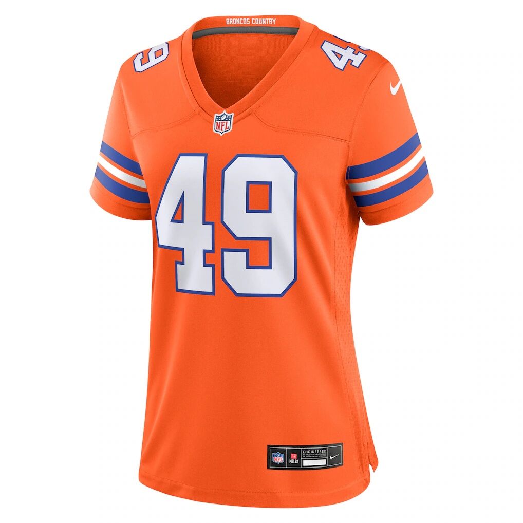 Dennis Smith Denver Broncos Nike Women's Mile High Collection 1977 Throwback Retired Player Game Jersey
