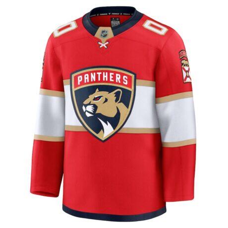 Florida Panthers Fashion7 Home Premium Custom Jersey - Red - Front View