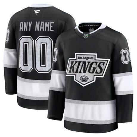 Los Angeles Kings Fashion7 Home Premium Custom Jersey - Black - Front View
