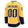 Nashville Predators Fashion7 Home Premium Custom Jersey - Gold - Detail View
