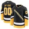 Pittsburgh Penguins Fashion7 Alternate Premium Custom Jersey - Black - Front View