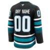 San Jose Sharks Fashion7 Home Premium Custom Jersey - Black - Detail View