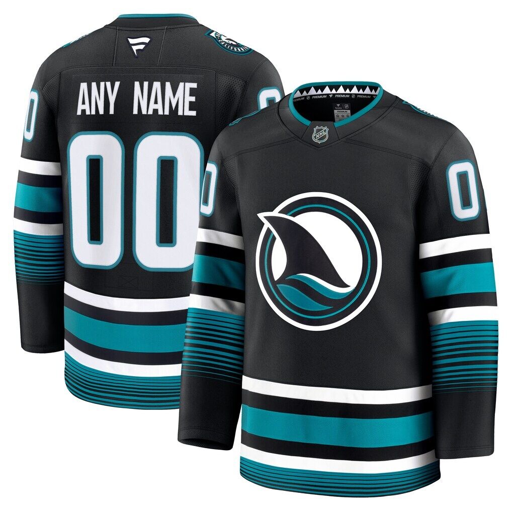 San Jose Sharks Fashion7 Alternate Premium Custom Jersey