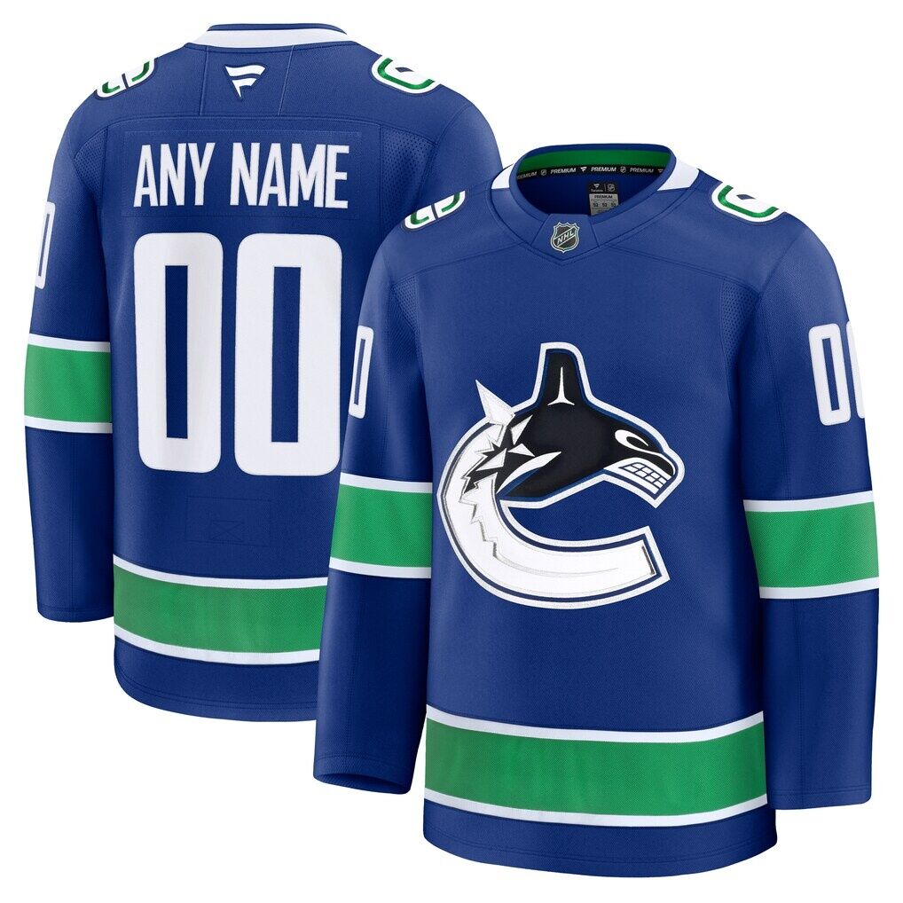 Vancouver Canucks Fashion7 Home Premium Custom Jersey