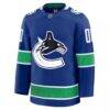Vancouver Canucks Fashion7 Home Premium Custom Jersey - Blue - Side View