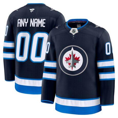 Winnipeg Jets Fashion7 Home Premium Custom Jersey - Navy - Front View