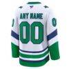 Carolina Hurricanes Fashion7 Throwback Premium Custom Jersey - White - Detail View