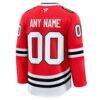 Chicago Blackhawks Fashion7 Home Premium Custom Jersey - Red - Detail View
