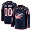 Columbus Blue Jackets Fashion7 Home Premium Custom Jersey - Navy - Front View