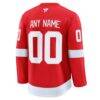 Detroit Red Wings Fashion7 Home Premium Custom Jersey - Red - Detail View