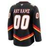 Calgary Flames Fashion7 Alternate Premium Custom Jersey - Black - Detail View