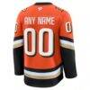 Anaheim Ducks Fashion7 Home Premium Custom Jersey - Orange - Detail View