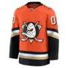 Anaheim Ducks Fashion7 Home Premium Custom Jersey - Orange - Side View