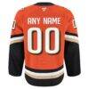 Anaheim Ducks Fashion7 Home Authentic Pro Custom Jersey - Orange - Detail View