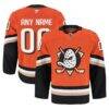 Anaheim Ducks Fashion7 Home Authentic Pro Custom Jersey - Orange - Front View