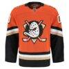 Anaheim Ducks Fashion7 Home Authentic Pro Custom Jersey - Orange - Side View