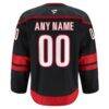 Carolina Hurricanes Fashion7 Home Authentic Pro Custom Jersey - Black - Detail View
