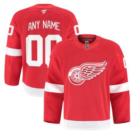 Detroit Red Wings Fashion7 Home Authentic Pro Custom Jersey - Red - Front View