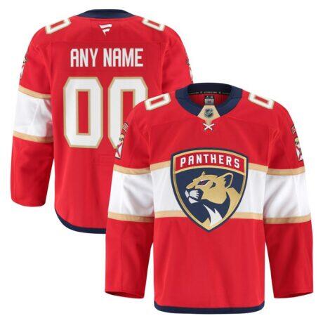 Florida Panthers Fashion7 Home Authentic Pro Custom Jersey - Red - Front View