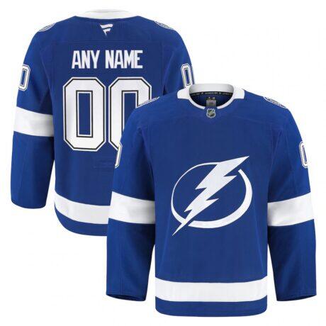 Tampa Bay Lightning Fashion7 Home Authentic Pro Custom Jersey - Blue - Front View