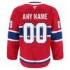 Montreal Canadiens Fashion7 Home Authentic Pro Custom Jersey - Red - Detail View
