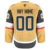 Vegas Golden Knights Fashion7 Home Authentic Pro Custom Jersey - Gold - Detail View