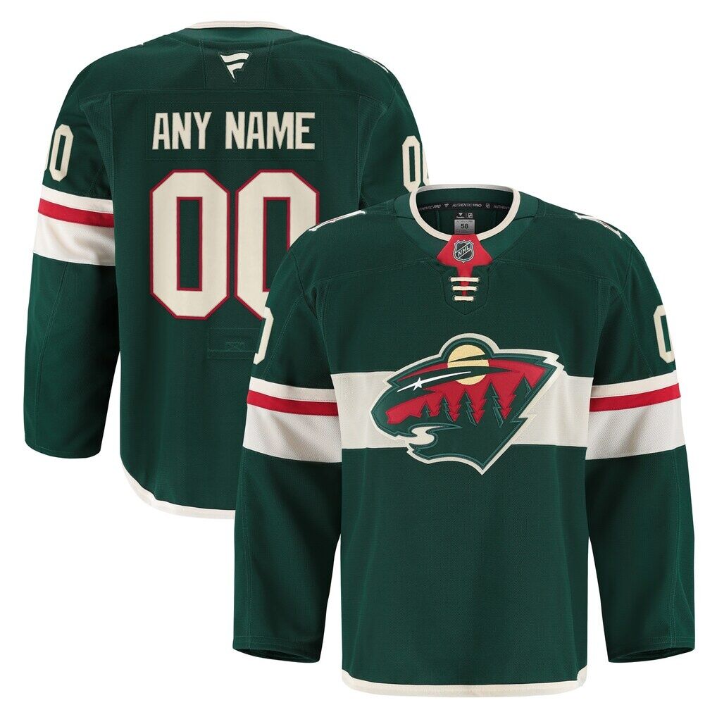 Minnesota Wild Fashion7 Home Authentic Pro Custom Jersey