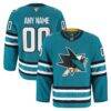 San Jose Sharks Fashion7 Home Authentic Pro Custom Jersey - Teal - Front View
