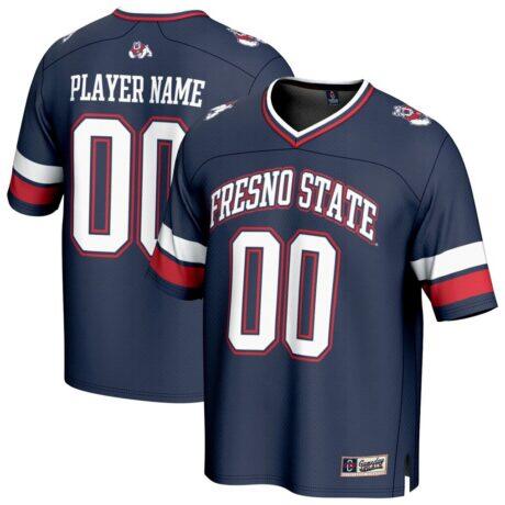 Fresno State Bulldogs GameDay Greats Youth NIL Pick-A-Player Football Fashion Jersey - Navy - Front View