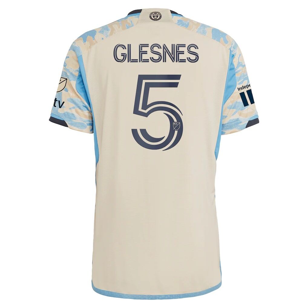Jakob Glesnes Philadelphia Union adidas 2024 Authentic Secondary Player Jersey - Tan
