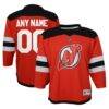 New Jersey Devils Youth Replica Custom Jersey - Red - Front View