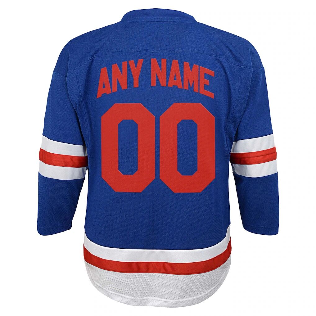 New York Rangers Youth Replica Custom Jersey
