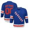 New York Rangers Youth Replica Custom Jersey - Blue - Front View