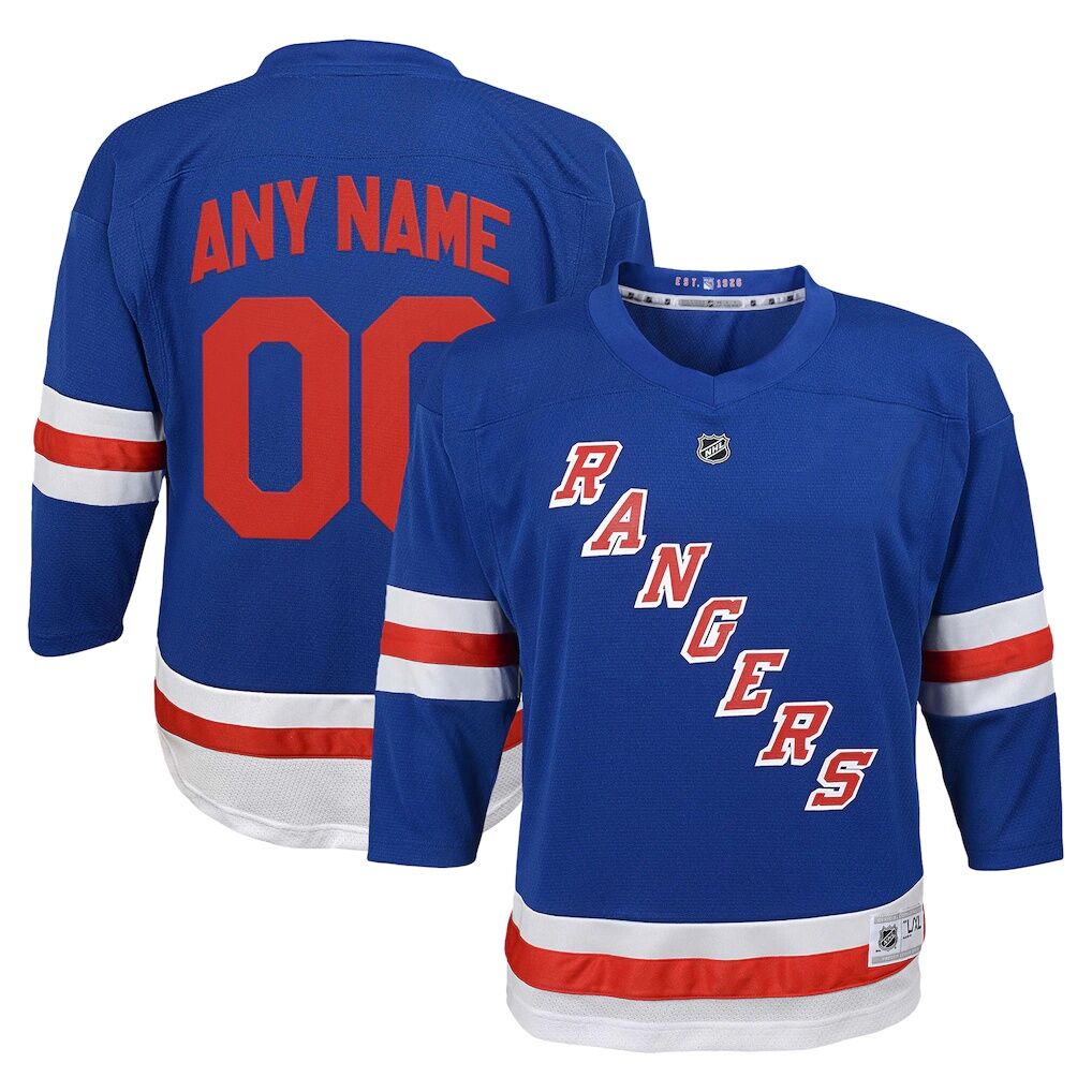 New York Rangers Youth Replica Custom Jersey