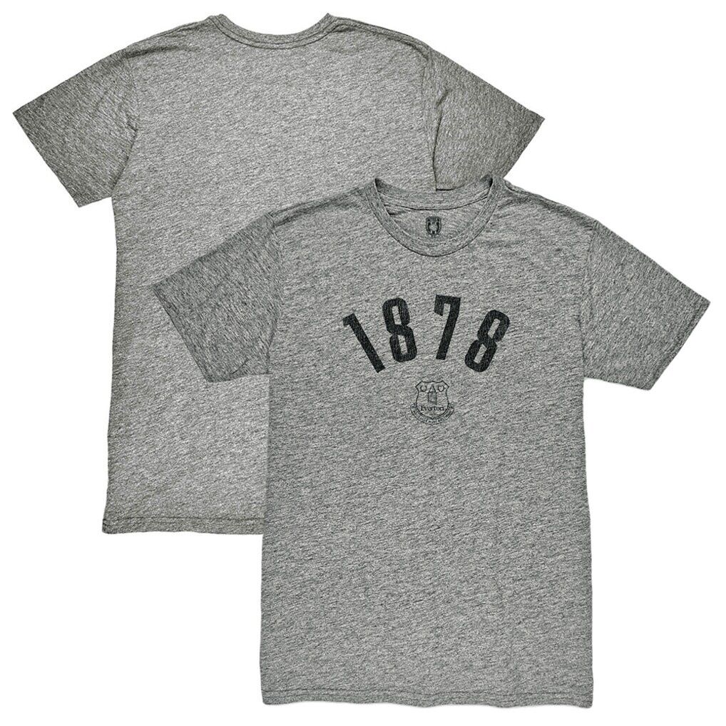 Everton 1863FC Arched Date Vintage Tri-Blend T-Shirt - Heather Gray