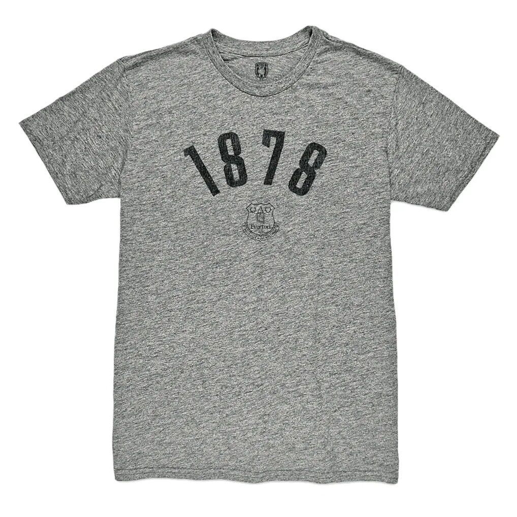 Everton 1863FC Arched Date Vintage Tri-Blend T-Shirt - Heather Gray