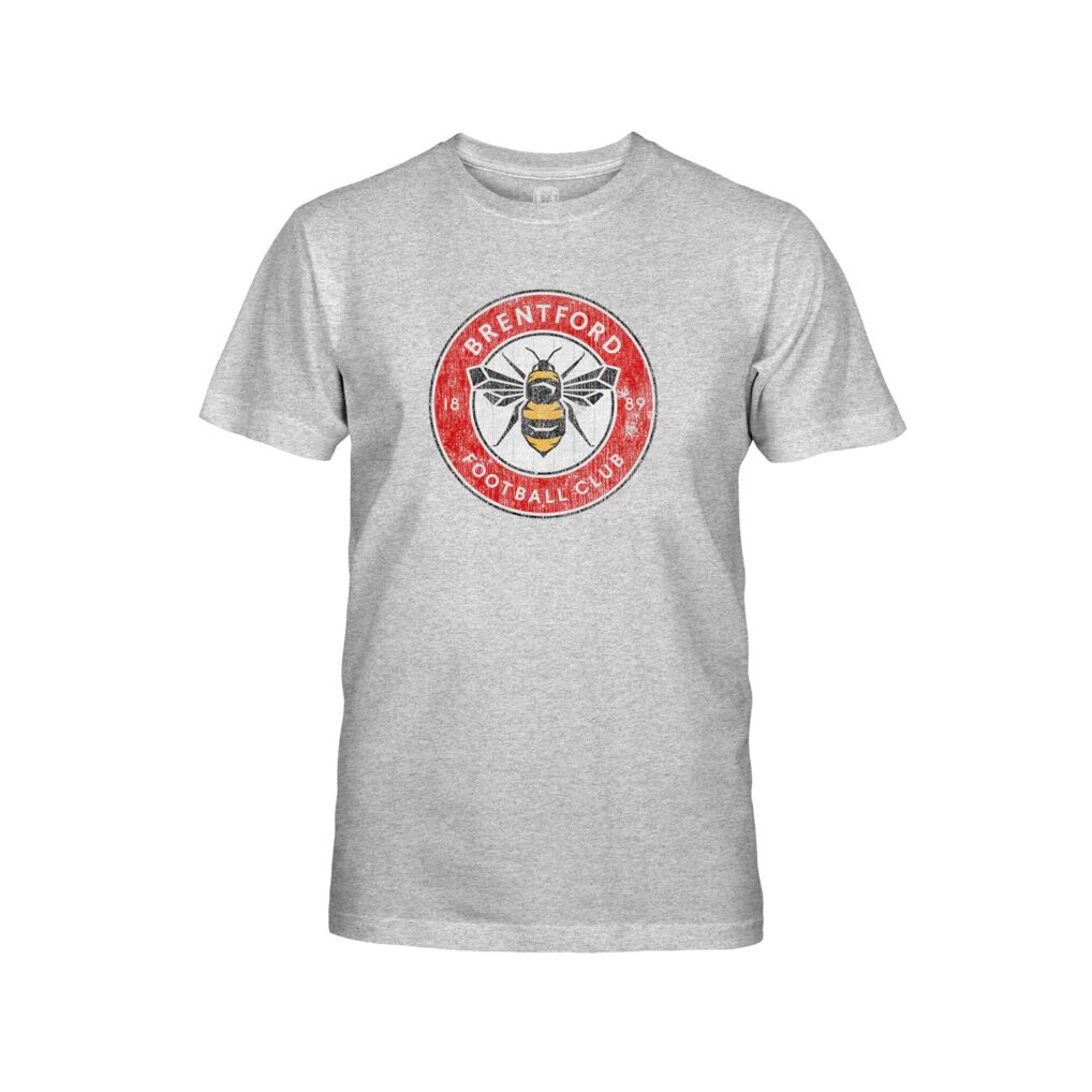 Brentford FC 1863FC  Youth Color Badge T-Shirt - Heather Gray